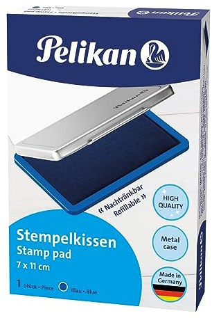 Pelikan 331017 Stempelkissen Nr. 2, getränkt, 7 x 11 cm, blau (Frustfreie Verpackung)