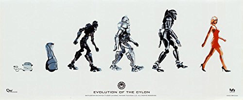Battlestar Galactica Poster Evolution of The Cylon 74 x 30 cm