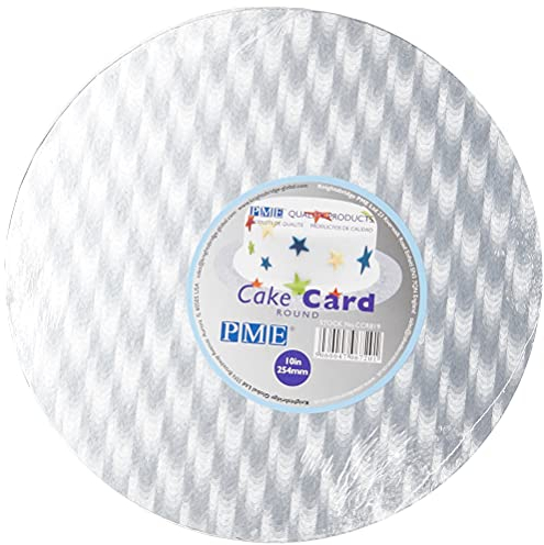 PME CCR819 Round Cake Card 10 / 254 mm, Cardboard, Silver