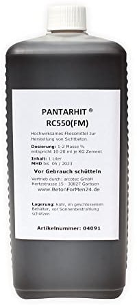 Pantarhit RC550 - Beton-Zusatzmittel Fliessmittel Betonverflüssiger Plastifizierer - 1 Liter - für Betonform Schalungsform Gießform