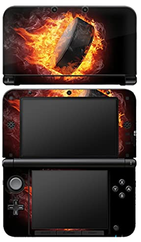 DeinDesign Skin kompatibel mit Nintendo 3 DS XL Folie Sticker Eishockey Feuer