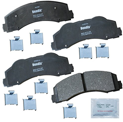 Bendix Priority1 CFC1770 Ceramic Front Brake Pads for Ford Expedition 2017-2010, F-150 2017-2010, Lobo 2020-2009, Lincoln Mark LT 2014-2010, Navigator 2017-2010