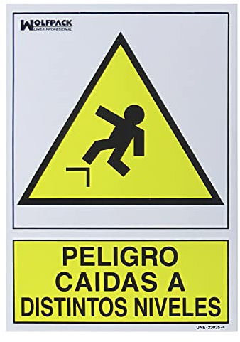WOLFPACK LINEA PROFESIONAL - Cartel Peligro Caidas a Distintos Niveles 30x21