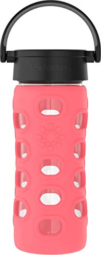 Lifefactory Glass Hydration Bottle Coral 350 ml