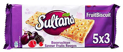 Confezioni per biscotti al mirtillo | Sultana | Frutti di bosco 5 x 3 pezzi | Peso totale 218 grammi