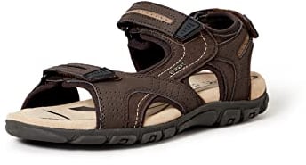 Geox Homme Uomo Sandal Strada D Sandales, Brown/Sand, 44 EU