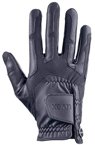 Uvex ventraxion - Flexibler Reithandschuh für Damen und Herren - exzellenter Grip & strapazierfähig - touchscreenfähig - 4D-Stretch an Fingern - Blue - 5-6