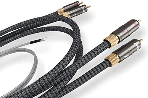 Ricable MT05 MAGNUS 2 x 0,5 mt - Cavo High-End Audio Stereo RCA per Giradischi