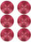 URBN-CHEF 33cm Re-usable Plastic Christmas Charger Plates (Red - Mosaic, 6)