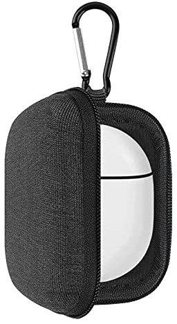 Geekria Shield Earbuds Case Compatible with Google Pixel Buds 2 True Wireless Earbuds, Replacement Hard Shell Travel Carrying Bag with Carabiner Clip (Grey)