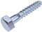 AERZETIX - C44595 - Juego de 10 - Tornillos para madera/tirafondos M10x60mm - con cabeza hexagonal 6 lados - DIN571 - en acero galvanizado - montaje fijación marco de madera contrachapado aglomerado