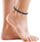 MagnetRX® Ultrastarke Magnet Fusskette für Damen - Magnetische Fußkette - Frauen Titan Magnetfusskettchen (Schwarz)