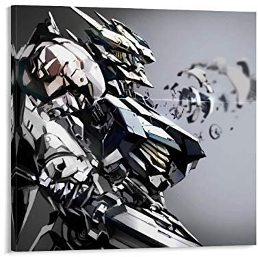 YANDING Mobile Suit Gundam Iron-Blooded Orphans Anime-Poster, japanische Leinwand, Kunstposter und Wandkunst, Bilddruck, modernes Familienschlafzimmer, Dekor-Poster, 70 x 70 cm