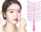 8 stencil per sopracciglia per principianti, riutilizzabili, fai da te, per 3 minuti di trucco (rosa)
