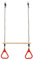 vidaXL Trapezschaukel mit Ringen Holztrapez Schaukeltrapez Reckstange Holz Schaukel Trapez mit Turnringe Spielturm Holzschaukel Kinder
