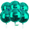 PartyWoo Grüne Luftballons, 6 Stück grüne Geburtstagsdekorationen Jungen, 55,9 cm große 4D-Folienballons und Band, große Mylar-Luftballons, metallische Luftballons für Dschungelthema-Partyzubehör