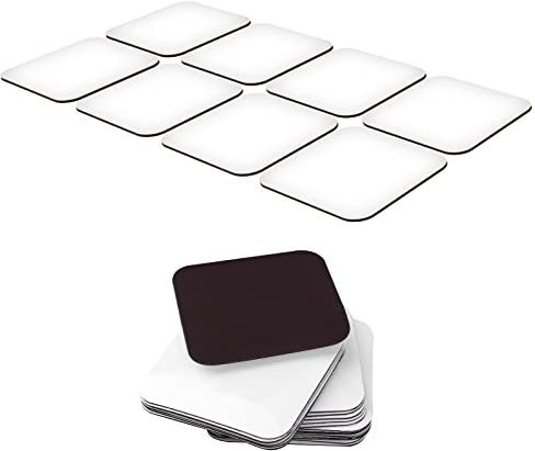 Savita 24 Stück Sublimation Kühlschrankmagnete, 5x5cm Blanko Kühlschrankmagnete Quadratisch Kühlschrankmagnete für Zuhause Küche Büro Whiteboard Dekoration