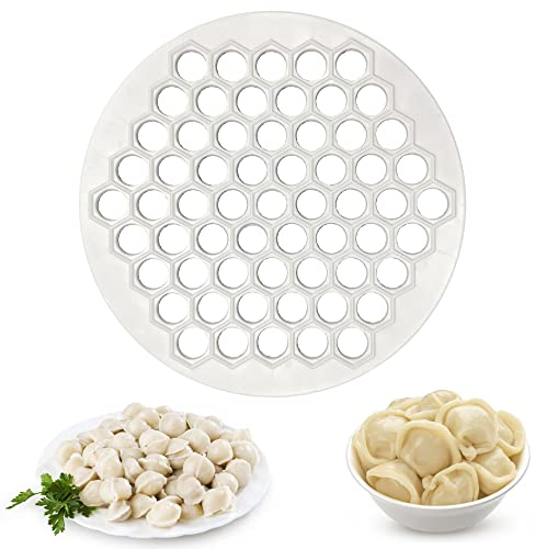 Niuhong 61 Löcher Ravioliformer Mold Rund Pasta Schimmel Dumpling Gebäck Werkzeug Knödel Hersteller Ravioli Maker Selbermachen Ravioliformer Teigtaschen DIY Schnell Herstellung Knödel Form