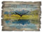 ARTLAND Wanddeko Wanduhr ohne Tickgeräusche aus Holz Quarz Uhr lautlos Rechteckig 40x30 cm Landschaften Natur See Berge Watzmann Alpen Rustikal Vintage T9QB