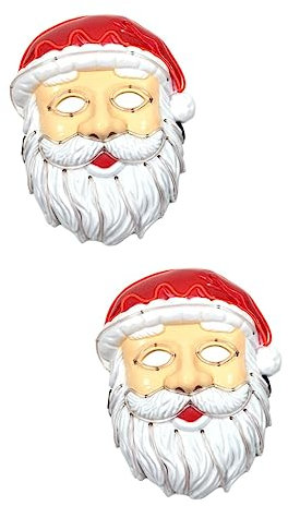 TOYANDONA 2stücke Kreative Santa Claus Mit Lichteffekten Für Weihnachtsfeiern Lustige Leuchtende Weihnachtsmaske Für Mädchen Und Erwachsene Für Festlichkeiten Und