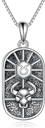 YAFEINI Sternzeichen Stier Kette Damen 925 Sterling Silber Stier Konstellation Anhänger Halskette Stier Schmuck Geschenk Astrologie Horoskop