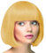 TrendandStylez Bob Perücke unisex, blond, Pagenkopf mit Pony, Damen und Herren Kunsthaar, Wig für Karneval, Fasching, Cosplay