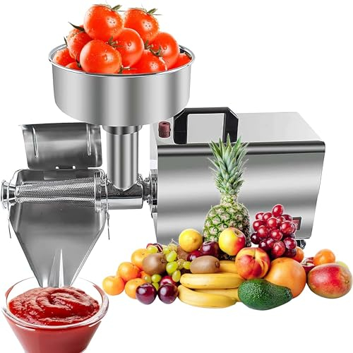 Macchina per Passare Il Pomodoro 370 W, Colino per Alimenti E Macchina per Salse in Acciaio Inossidabile, Macchina per La Marmellata Elettrica per Spremitura Della Frutta
