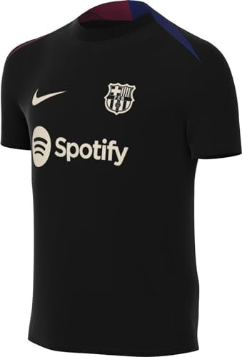 Nike Unisex Kid's Fc Barcelona Kleinkinder Dri-fit Academypro Short-Sleeve Top K, Black/Noble Red/Lt Orewood BRN, 5-6 Years