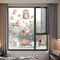 PLIGREAT 9 Blätter Niedliche Eule Fenster Aufkleber Aquarell Blumen Fensterbilder für Home Fenster Glas Display Dekor Elegante Party Dekorationen Zubehör Anti-Kollision Fenster Aufkleber