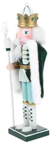 TOPBATHY Schiaccianoci in Legno Artigianale Ornamento Natalizio Piccolo Decorazione Da Tavolo in Legno Statuina Di Pupazzo Schiaccianoci Regalo Di Natale Figura Natalizia in