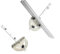 Règle d'angle de précision pour scie à table avec rails, Guide à onglets pour scie de table, Grande règle angulaire + contre 415mm