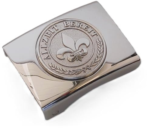 GravurManufakturBerlin Koppelschloss Pfadfinder Zunftzeichen Lilie Allzeit Bereit (Silbern)