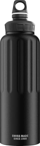 Sigg - Aluminum Sports Water Bottle - WMB Traveller Black - ClimatePartner Certified - Suitable for Carbonated Beverages - Leakproof - Lightweight - BPA Free - 1.5L