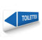 DECOHO - Panneau de signalisation pour parking · Toilettes gauche - 48 x 10 cm - Bleu
