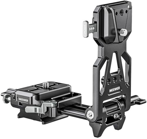 NEEWER V Mount Battery Plate with Arca Type Quick Release Plate, Foldable V Lock Mounting Adapter PS099E, Compatible with Camera Cage Video Rig Accessories DJI RS4 RS3 Gimbal, PS015 PRO