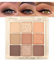 Erinde Lidschatten Palette Matt & Glitter - 9 Farben, Langanhaltende Wasserfest Eyeshadow Palette, Brown Metallic Glitzer Lidscahtten, Cream Long Lasting Eyeshadow