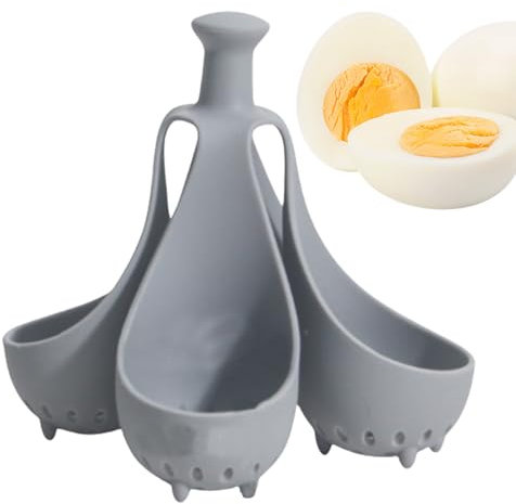 Silicone Egg Boiler Rack Hard Boiled Egg Holder, Silicone Eggs Boiling Gadget, Cooks 4 Or 6 Eggs At A Time, High Temperature Resistant