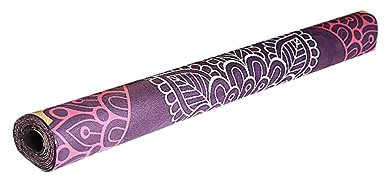 POPETPOP Rutschfeste Natur-suede Yogamatte Faltbare Tragbare Fitnessmatte Für Sport Gewichtsverlust Und Camping Zufälliges Muster Für Workout Und Yoga