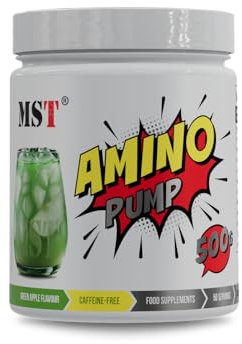 MST Amino Pump 500 g Green Apple – Komplexe Aminosäurenformel mit BCAA EAA Arginin Citrullin Taurin und Beta Alanin – Zuckerfrei – Erfrischender Apfelgeschmack – Für aktive Ernährung – Made in Germany