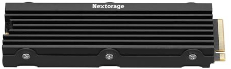 Nextorage Japan 2TB NEM-PAC PlayStation 5 SSD, M.2 NVMe with Heatsink, Up to 7400MB/s, comaptible with PlayStation 5 Consoles, PCIe Gen4 Internal Solid State Drive, NEM-PAC2TB/N SYM