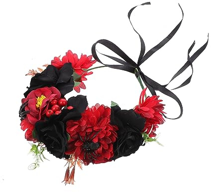 Halloween Mottoparty Blumen Haarschmuck Schwarzer Kopfschmuck für Kinder