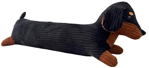Walniverse XXL Dackel Kissen 1 Meter lang, als Geschenk oder Deko | Formstabil dank Extrafüllung, Seitenschläferkissen mit weichem Cord-Bezug, Dekokissen Hundmotiv, Dachshund Pillow