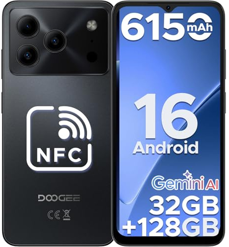 Luzglo NOTE 56 PRO Mobile Phones, Android 16 With Gemimi AI, 32GB+128GB/2TB, 6150mAh& 6.56 HD+90Hz Display, 4G Dual SIM Unlocked Mobile Phone, 8.45mm Ultra-Slim, Face ID, 5G WiFi, GPS,NFC