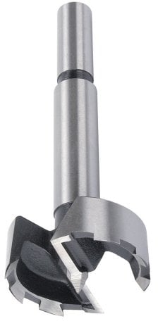wolfcraft Forstnerbohrer, Ø 40 mm I 3325000 I Für Bohrungen in Holz mit und ohne Tiefenbegrenzung, Ø 10 mm Rundschaft