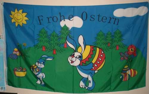 Buddel-Bini Flagge Fahne ca. 90x150 cm : Ostern 1
