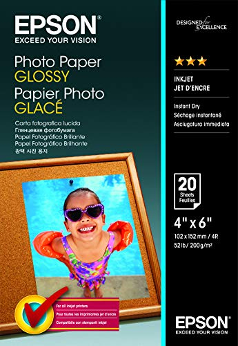 Epson C13S042546 Papier Photo Glacé 20 Feuilles 200 g