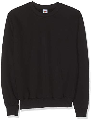 Fruit of the Loom Men's Set-In Classic Tshirt, Black, Medium