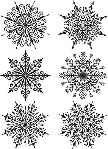 Stempel: Anonymous Tim Holtz selbst Briefmarken, Swirly Schneeflocken
