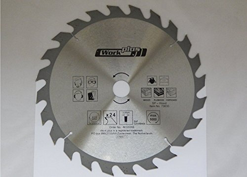 1 HM lama per sega circolare per legno e plastica – 24 denti – Ø 300 mm x 30 mm/lama/lame per sega circolare