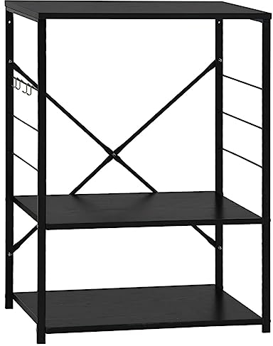 vidaXL Armoire à Four à Micro-Ondes, Support pour Micro-Ondes, Étagère de Cuisine, Meuble de Rangement Salle à Manger Maison Intérieur, Noir